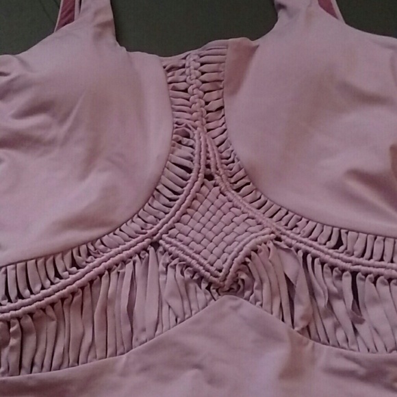 NWT Dolce Vita Lavender One Piece Macrame Swimsuit - Picture 7 of 8